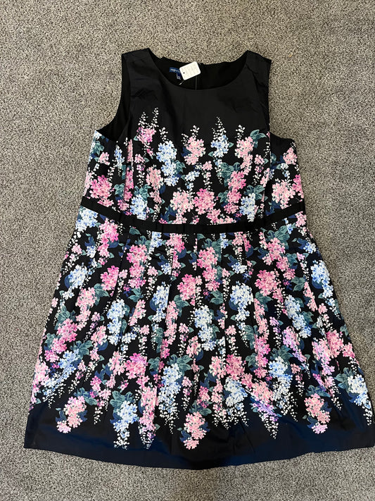 RSVP by Talbots Black & Floral Mid Dress Women size 22W