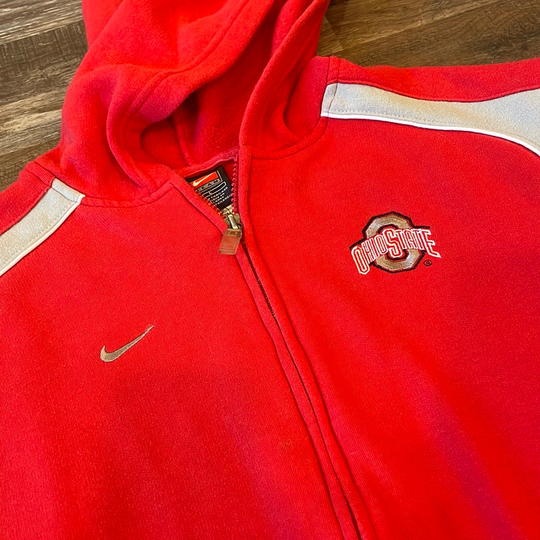 NCAA NIKE Ohio State Buckeyes Hooded Retro Sweatshirt Youth size Large