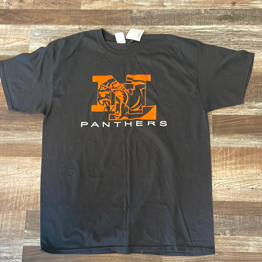 NL Panthers Black Short Sleeve Shirt Adult size XLarge