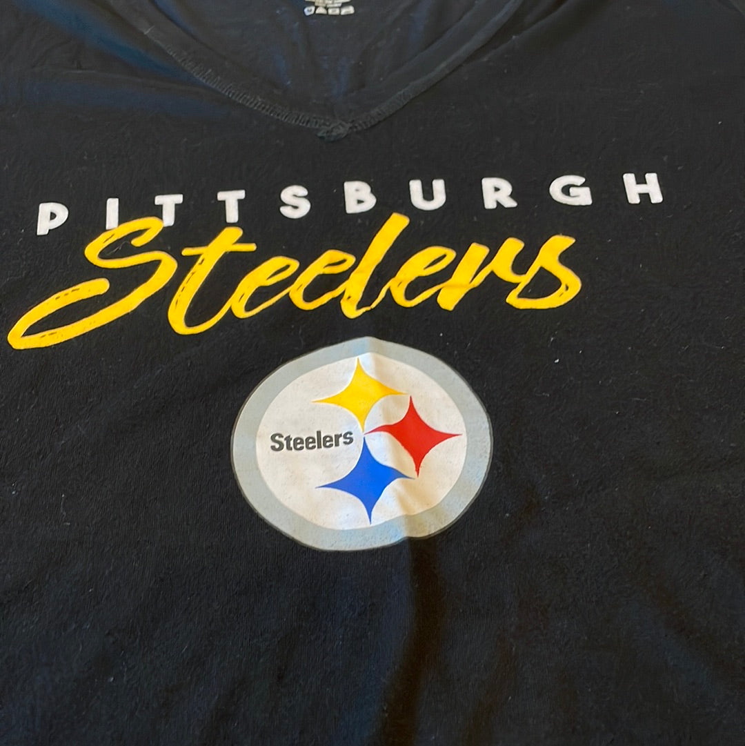 NFL Pittsburg Steelers Women’s Black Short Sleeve Shirt size XLarge