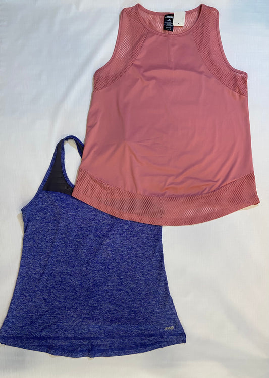 Lot of 2- Avia Womens Razor Back Athletic Tank Tops Size Medium