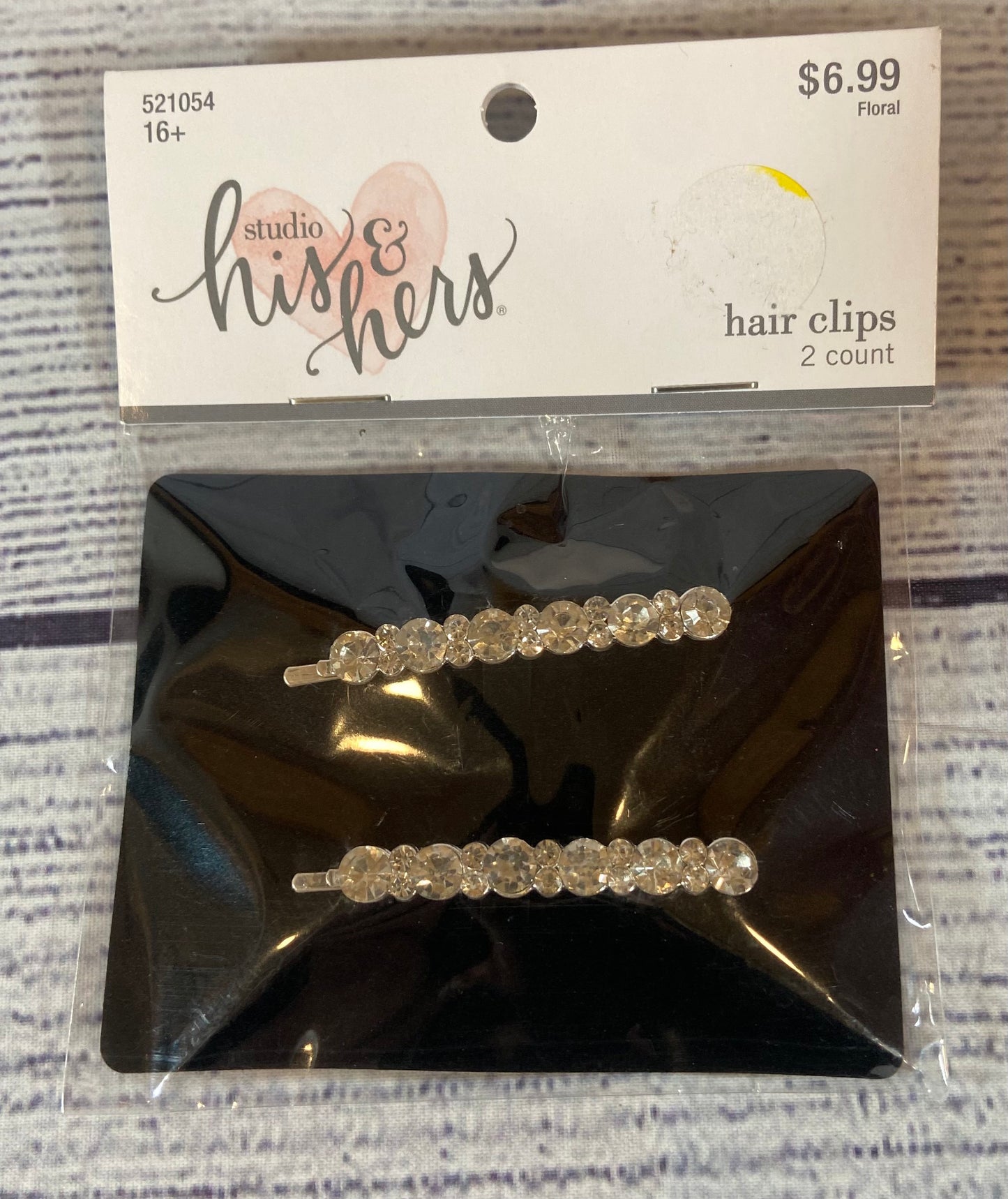 Studio his & hers- Hair Clips Silver Embellished Jeweled