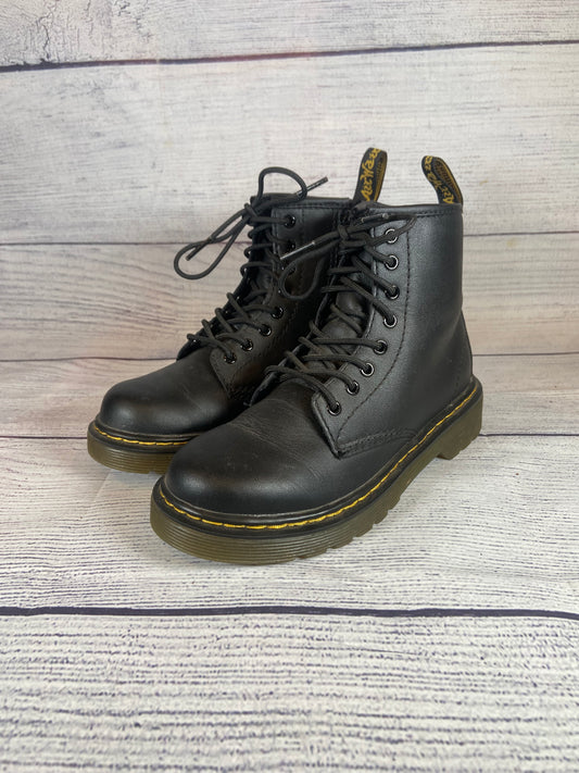 Dr AirWair Martens Lace Up Military Style Black Boots Kids size 13 NWOB