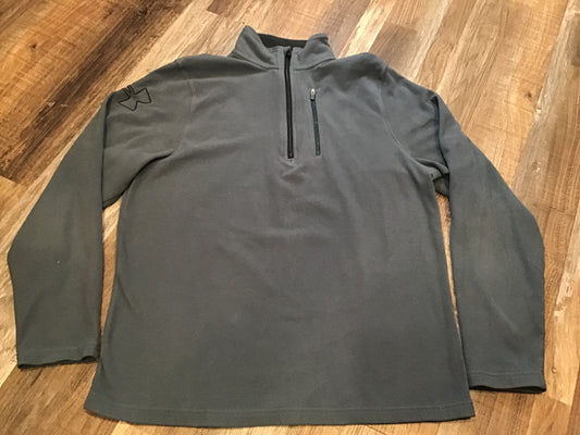 Under Armour Grey 1/4 zip Fleece Sweatshirt Mens size Medium