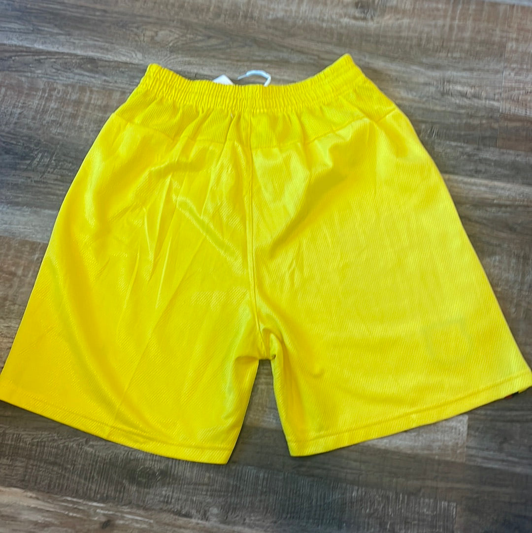 MLS Nike Yellow Shorts w/ Red & Blue strip #10 Youth size Small