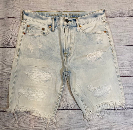 American Eagle Men Light Denim Shorts distressed Size 30