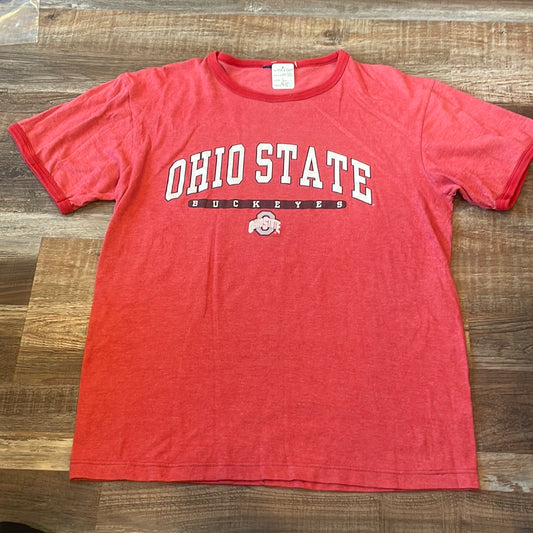 NCAA Ohio State Vintage Red Short Sleeve Shirt Adult size Large