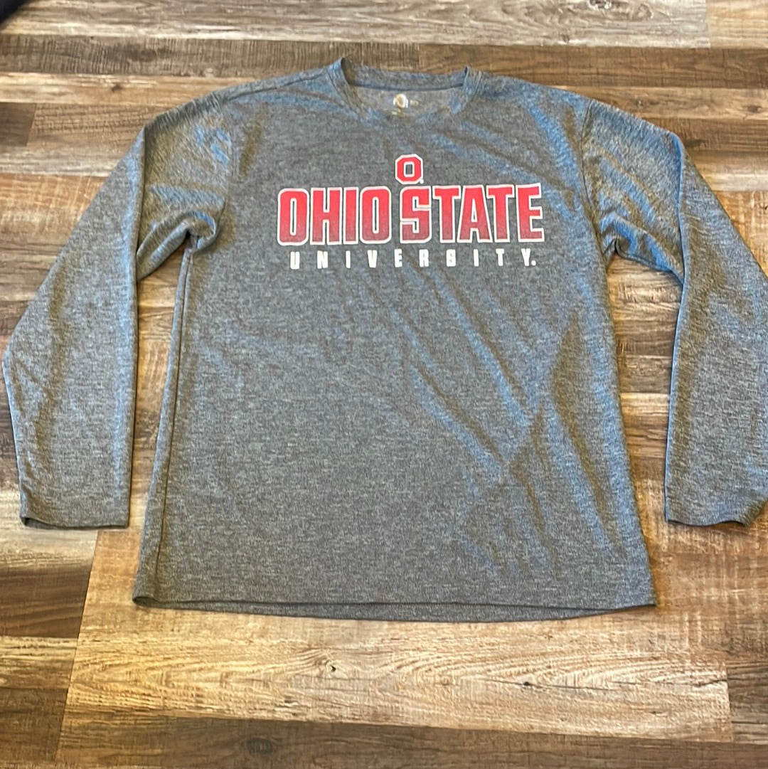 NCAA Ohio State Buckeyes Grey Long Sleeve Shirt Adult size medium