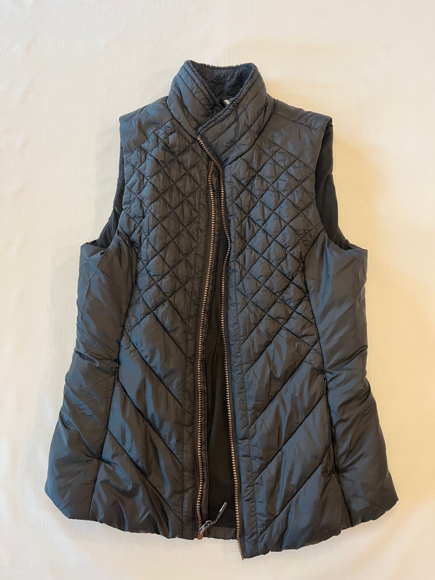 Mondetta Black Fleece Lined Women Vest Size Small