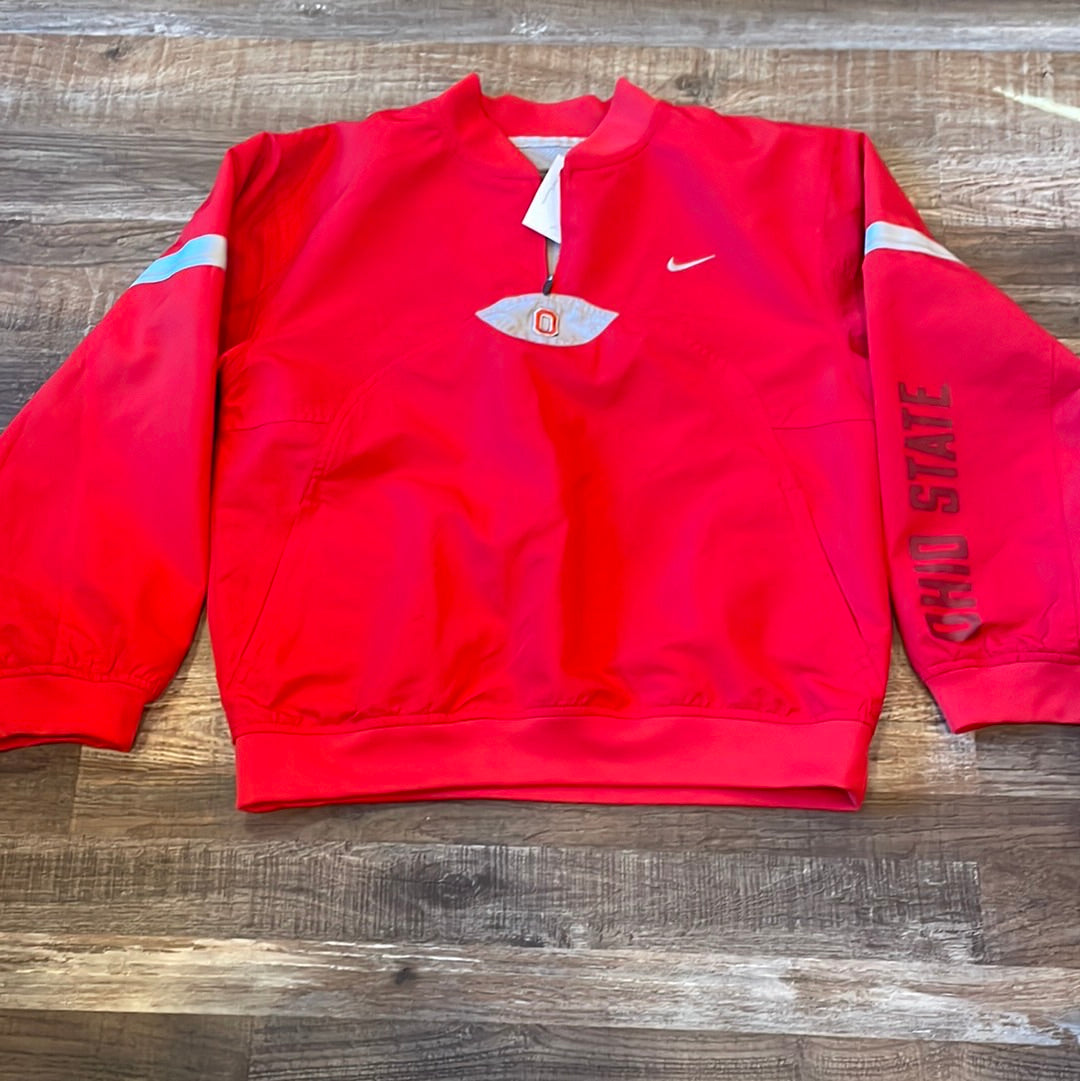 Nike Ohio State Pullover Polyester Shell Red Jacket Men’s Size Medium