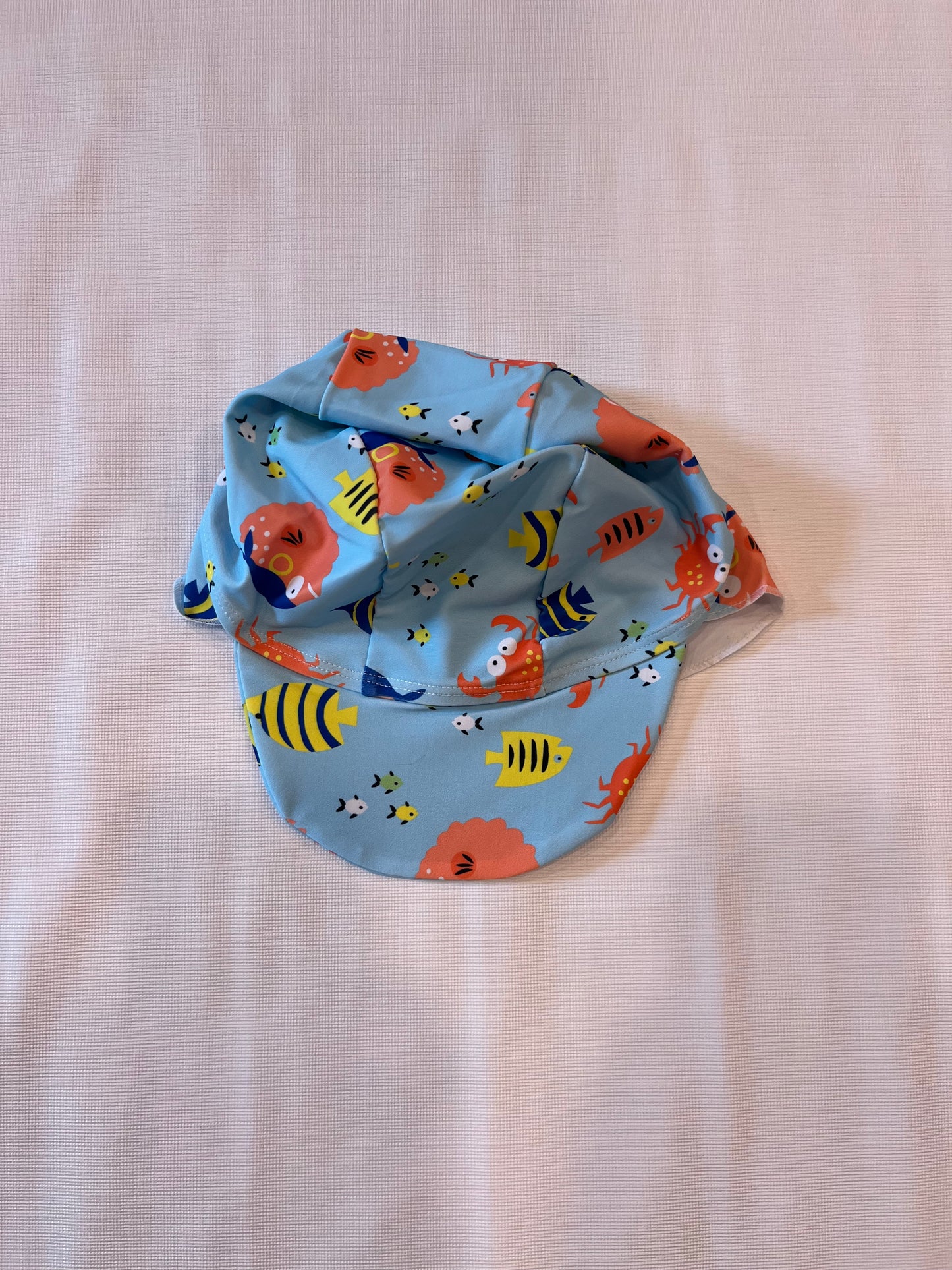 Blue Blue/Fish & Crab Boys Bodysuit Swimwear w/hat size 5 NWOT