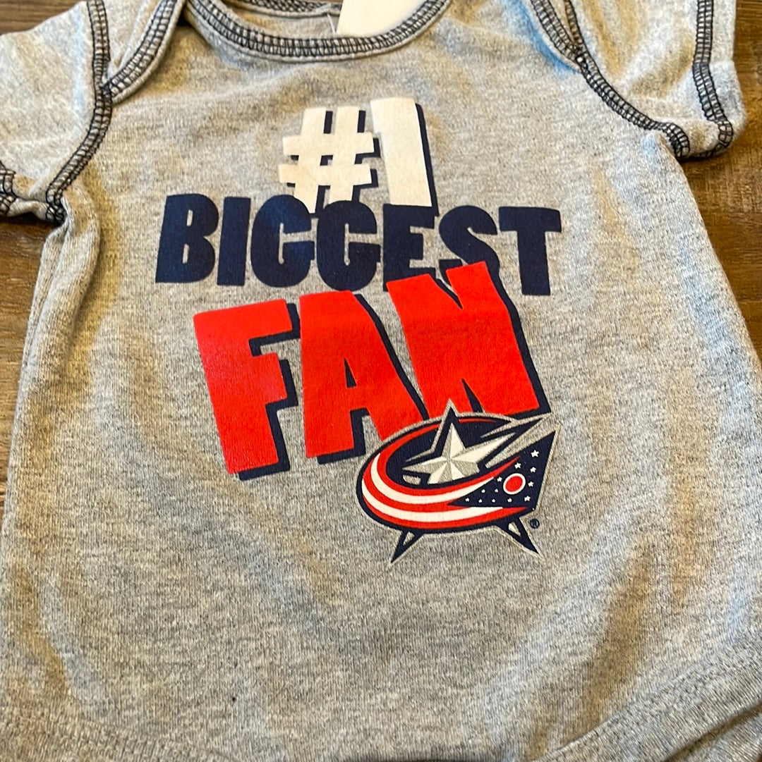 NHL Columbus Blue jackets Onesie #1 Fan NEW!!!  size 0-3 months