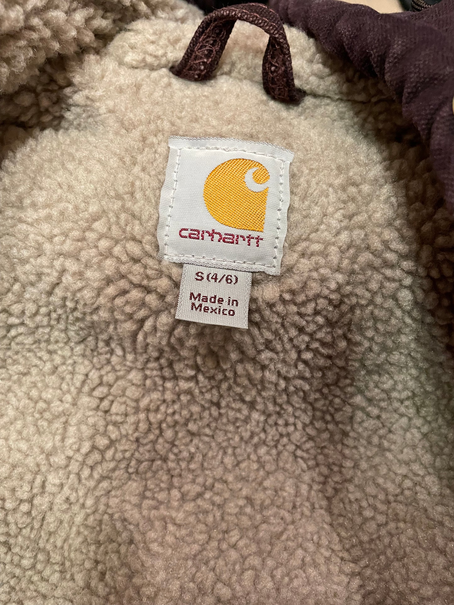 Carhartt Women's Sherpa Lined Jacket BlackBerry Size Small 4/6