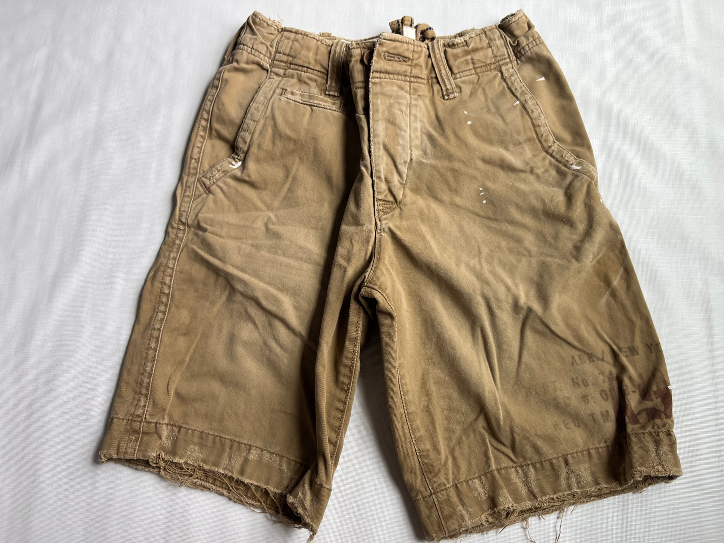 Abercrombie Khaki distressed Shorts Boys size 14