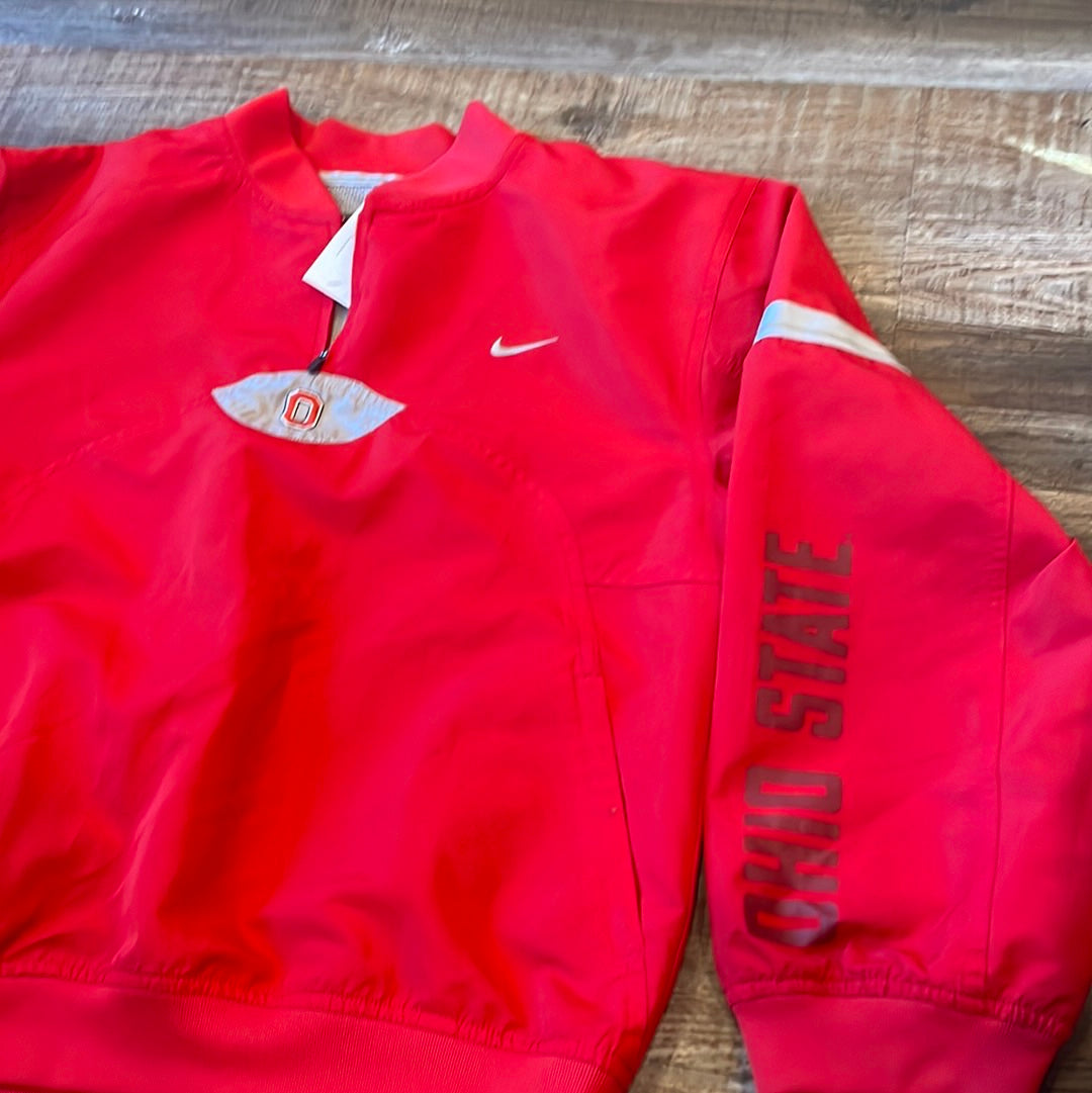 Nike Ohio State Pullover Polyester Shell Red Jacket Men’s Size Medium