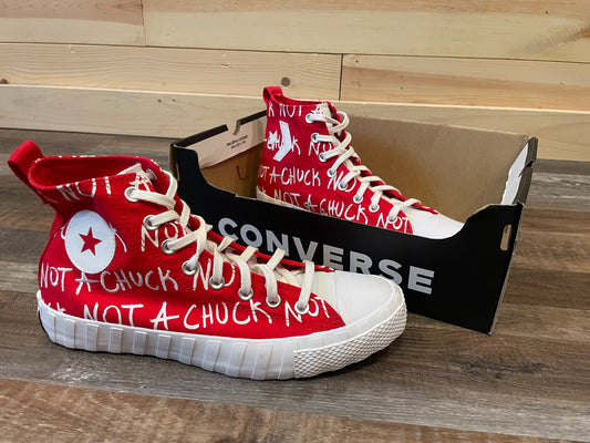 CONVERSE “Not a Chuck” High Top Red & White Shoes Mens size 9 1/2 NEW in BOX!