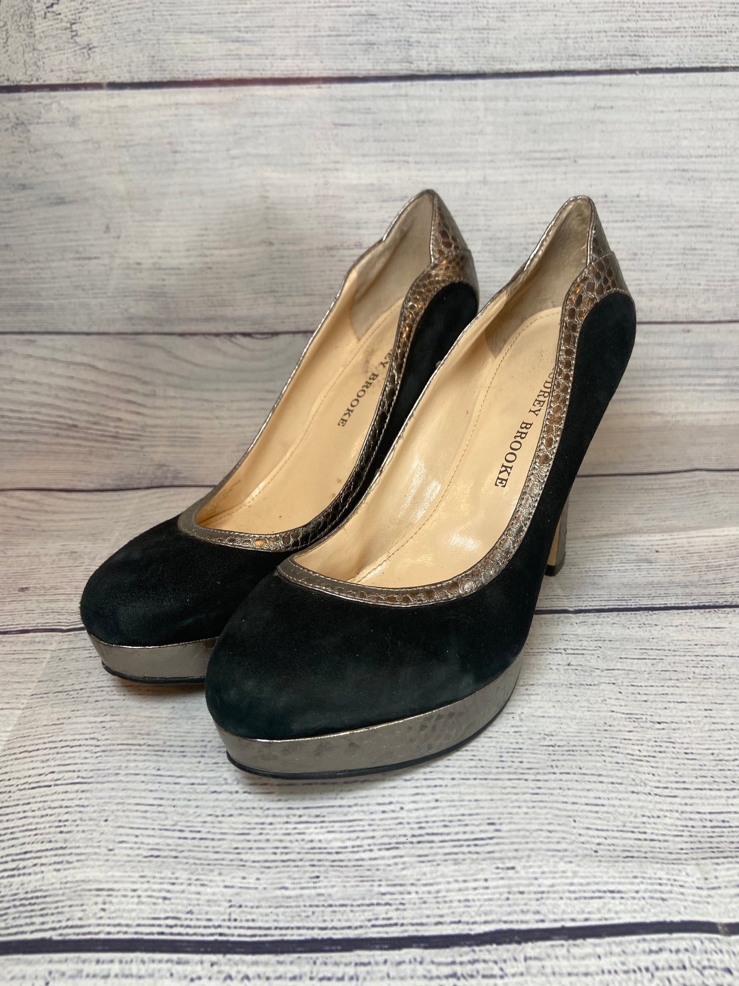 Audrey Brooke Women's Black Heels size 7 1/2