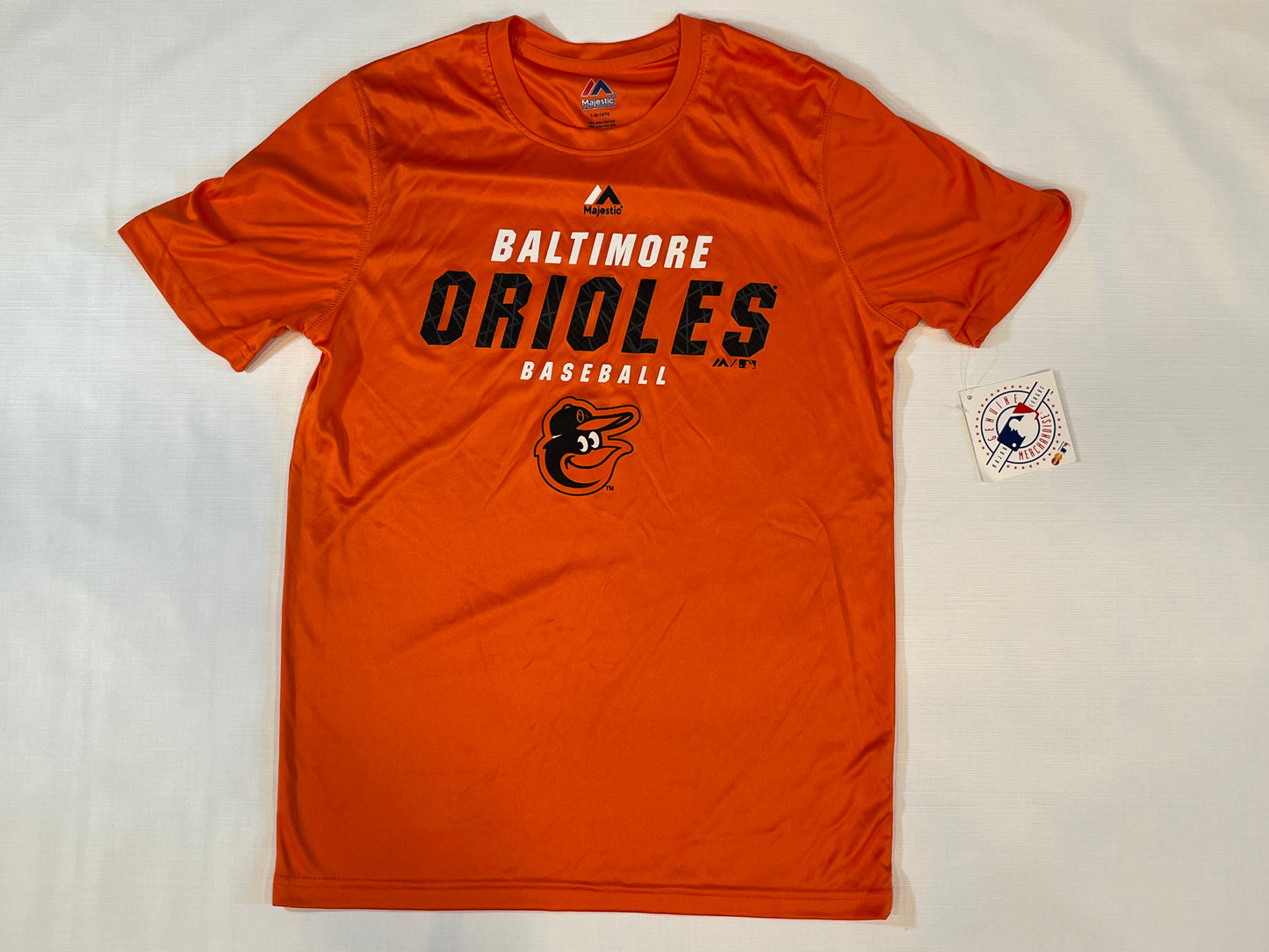 Majestic Baltimore Orioles Orange Short Sleeve Shirt Youth Size Large