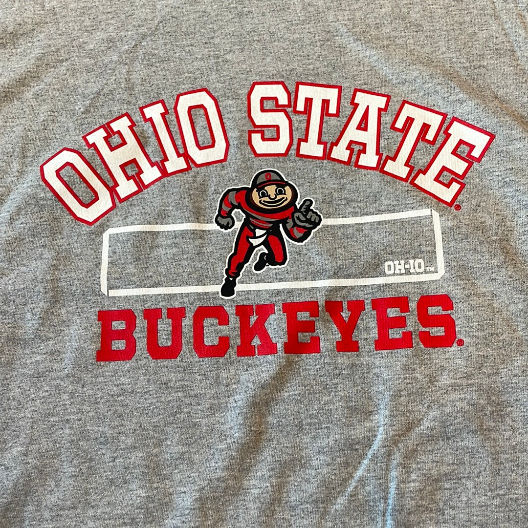 NCAA Ohio State Buckeyes NWT Grey Short Sleeve Shirt adult size Large