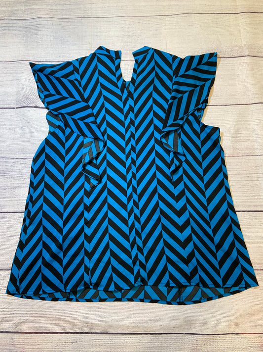 Worthington Womens Blue/black Dress Sleeveless Shirt Size XL