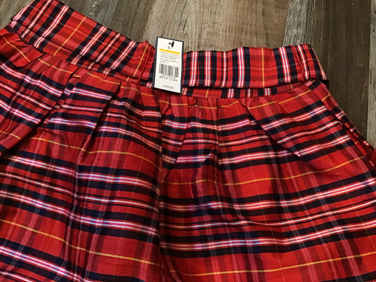 Crown & Ivy Plaid Wrap Around Skirt Womens size 6 NWT Retails $59.50