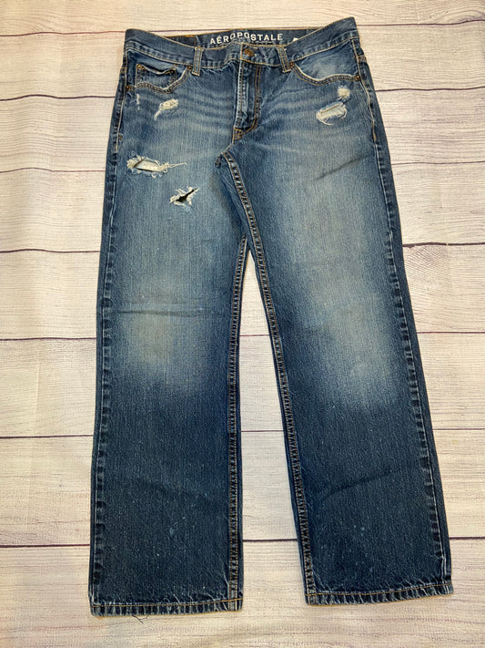 Aeropostale Medium Wash Straight Relaxed Fit Mens jean size 34/30