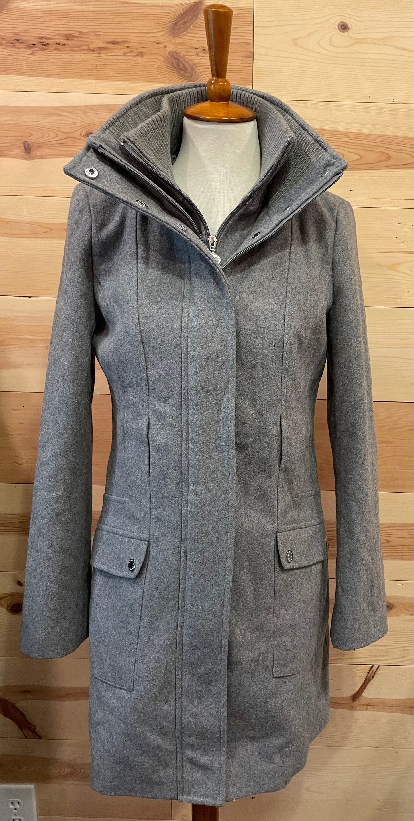 Calvin Klein Wool Grey Coat Women size Small