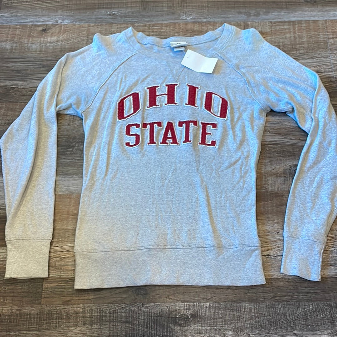 NCAA Camp David Ohio state Buckeyes grey long Sleeve Shirt Womens Size Small