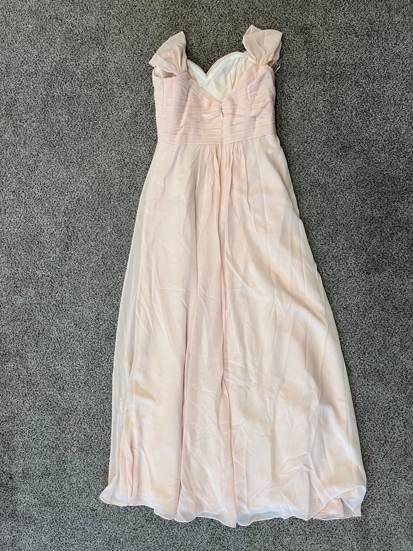 Azazie Light Blush Pink Pleated Formal Women Dress Size 2