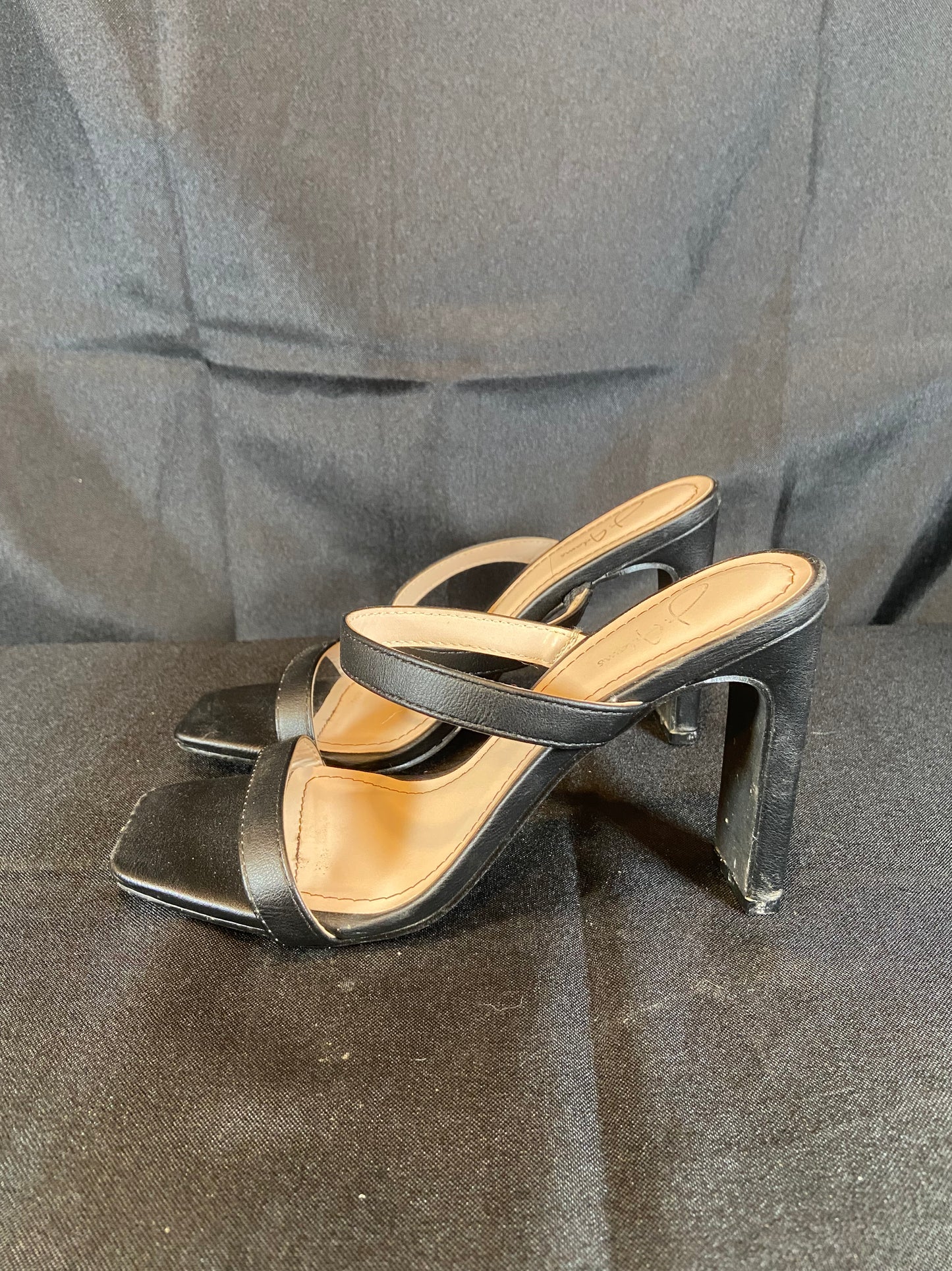 J Adams Black Heel Sandals Women size 6