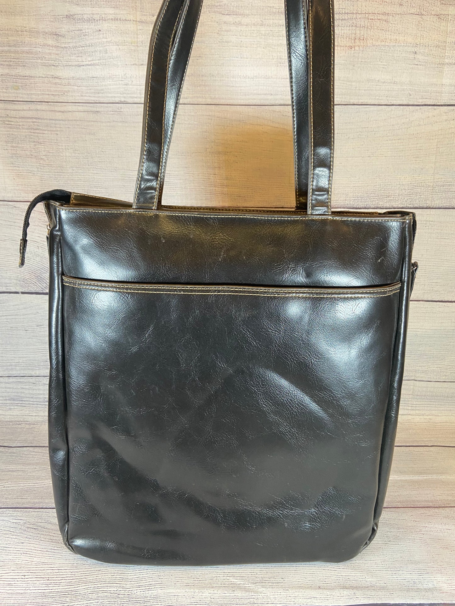 Buxton Sophisticate Tote Large Black Business Bag