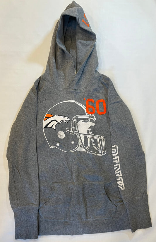 VS Pink- NFL Denver Broncos Hooded Sweatshirt Women size Large