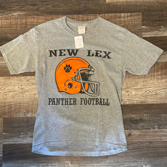 New Lex Panther Football Grey Short Sleeve Shirt Youth Large