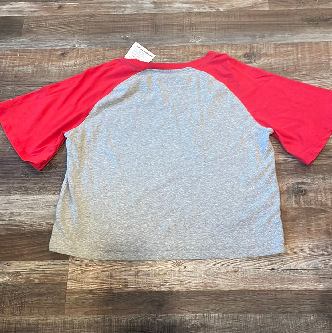 NCAA Ohio State Buckeyes red & grey women’s crop top size M (8-10)