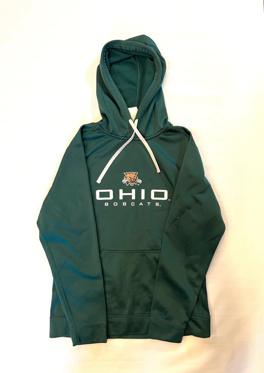 NCAA Ohio University Bobcats Green Hooded Sweatshirt Women size Medium