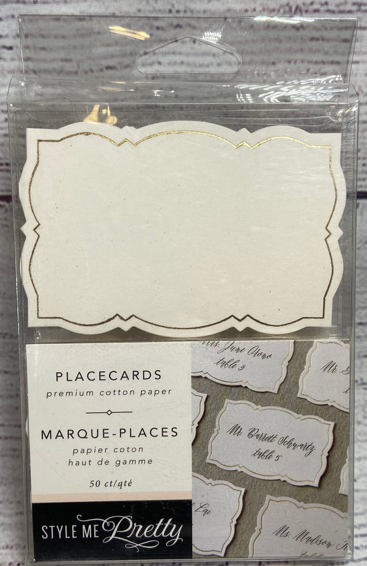 Style Me Pretty- Marque-Places Placecards 50ct Premium Cotton Paper