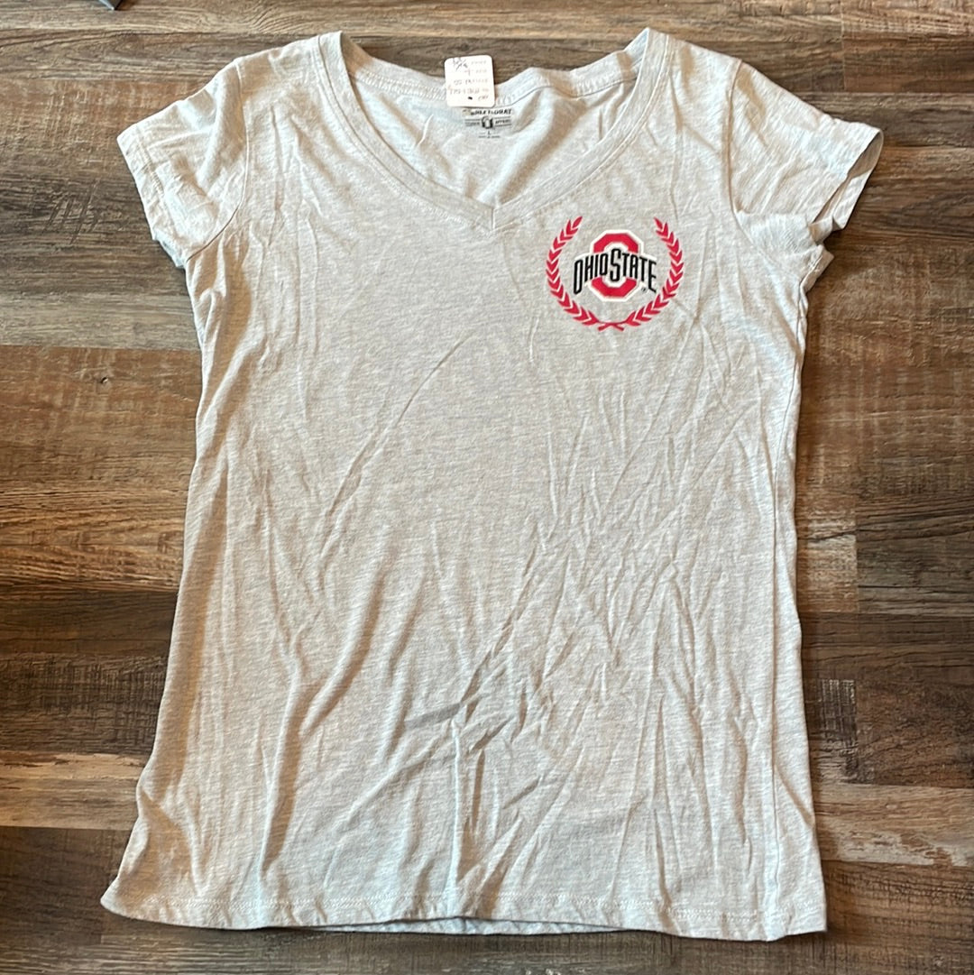 NCAA Ohio State Buckeyes Grey Short Sleeve women’s size Large