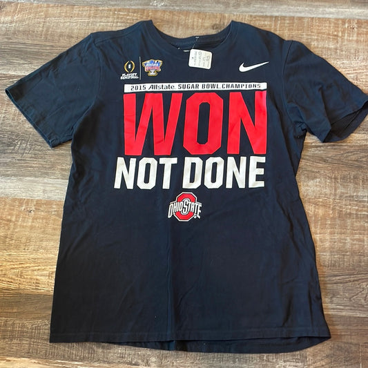 NCAA NIKE Ohio State Buckeyes Won not Done Black T-shirt adult Medium