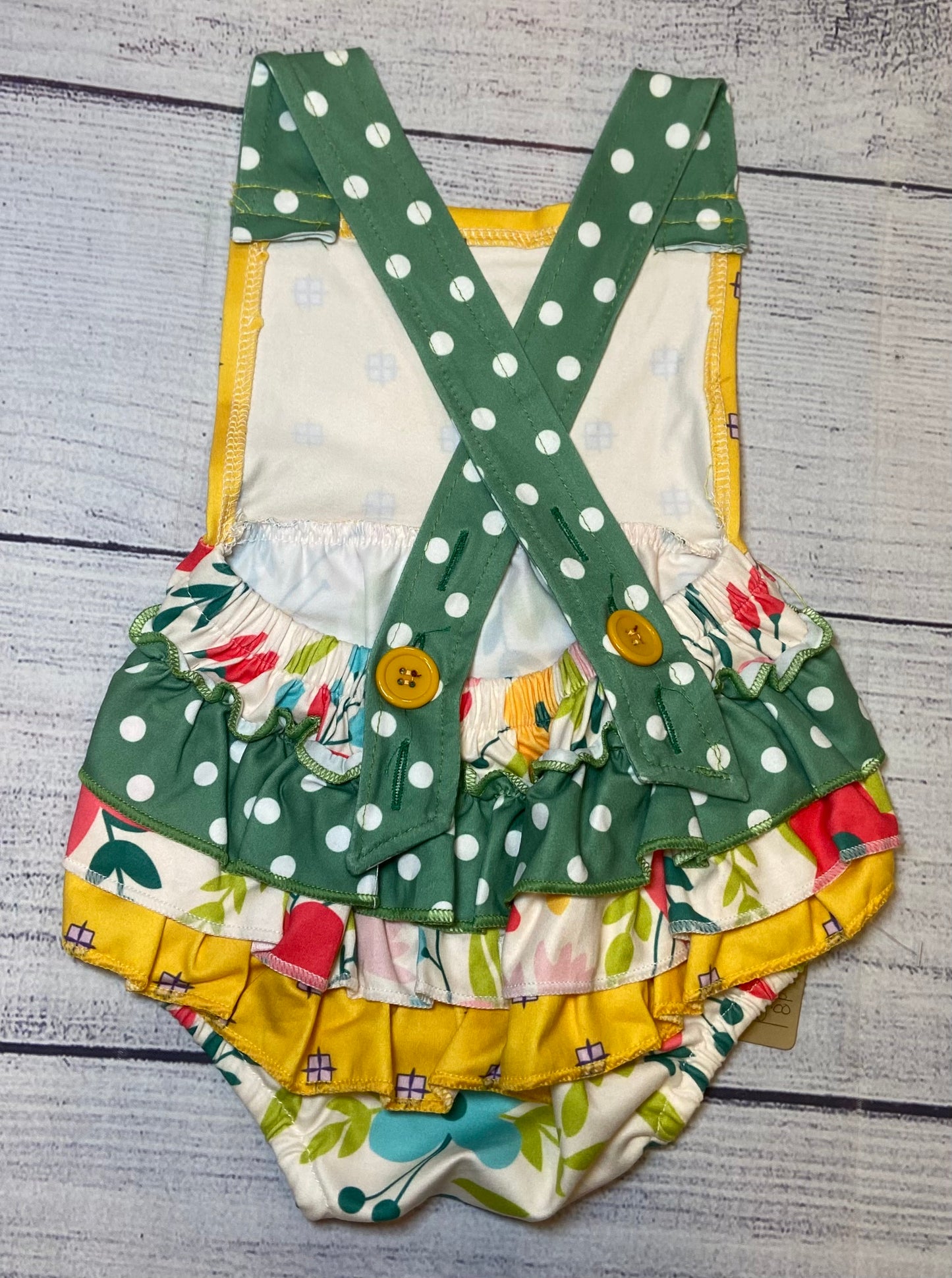 Girls Summer Floral Romper size 6-12 months