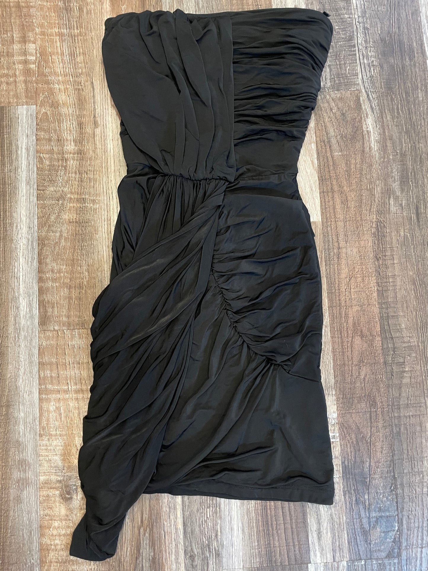 bebe Black Bodycon Cocktail Dress Strapless Open Back size XSmall