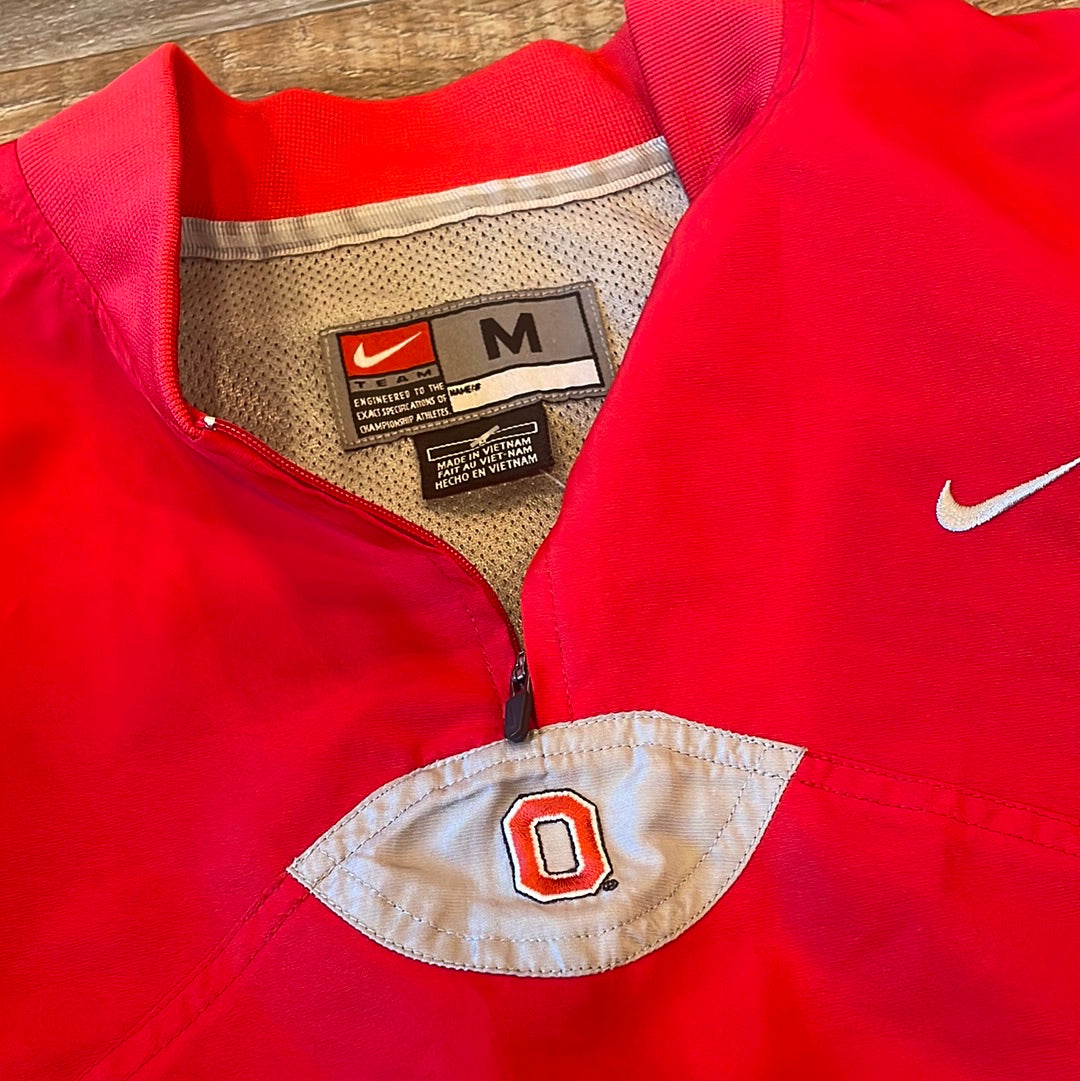 Nike Ohio State Pullover Polyester Shell Red Jacket Men’s Size Medium