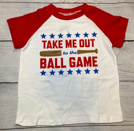 Take Me Out to the Ball Game Baseball Short Sleeve Shirt Youth