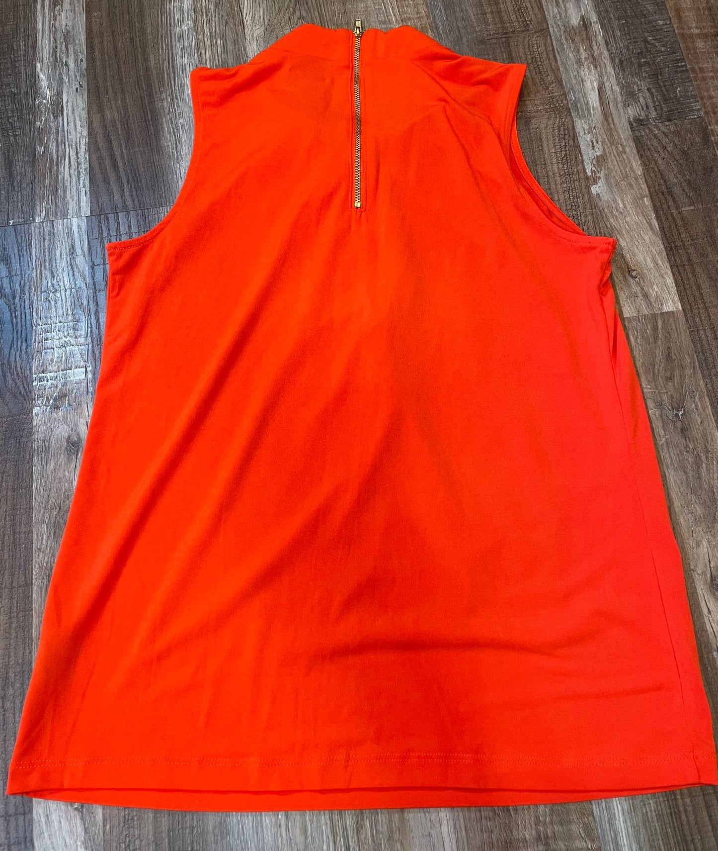 Worthington Sleeveless Dress Shirt Orange Womens Shirt size Small