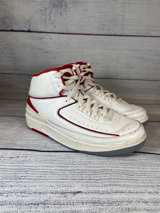 Jordan 2 Retro High Top White w/Red Boys Sneakers size 6Y