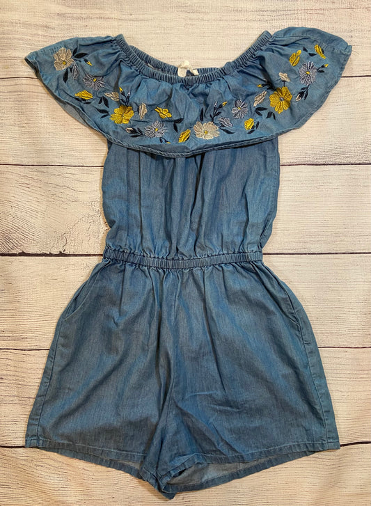 Love Tree Women's Blue Floral Romper NWOT Size Small