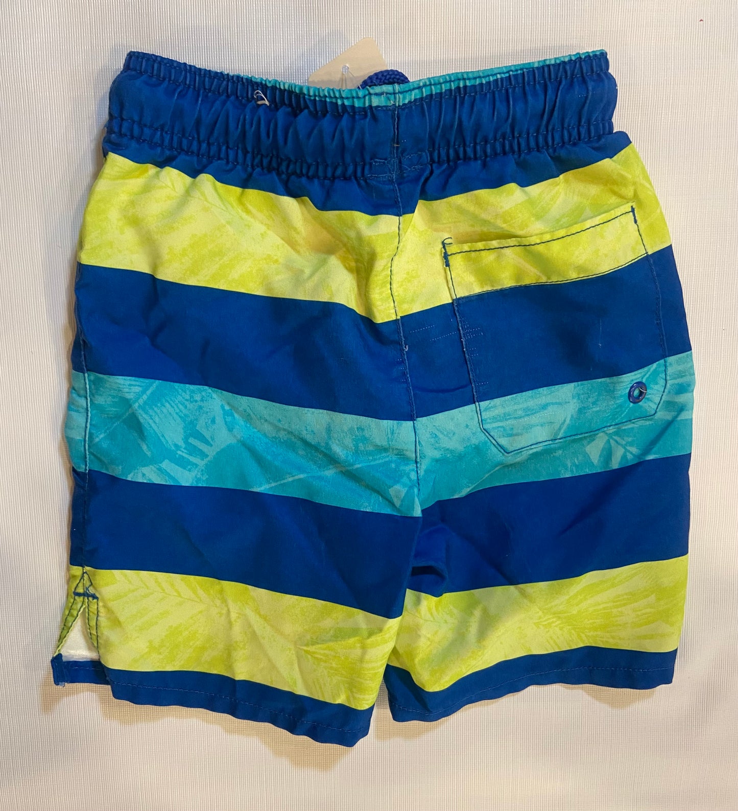 Lot of 3-Boys Swim Trunks Size 3T Blue, Orange, Blue/Green)