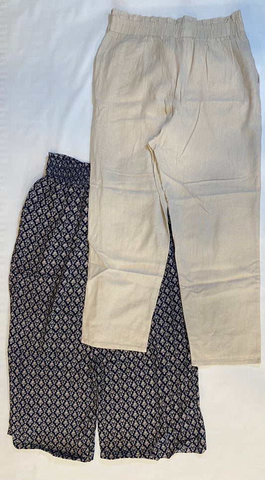 Lot of 2- Hollister Blue NWT Women Dress Pants & Ambiance Apparel Khaki Size Large