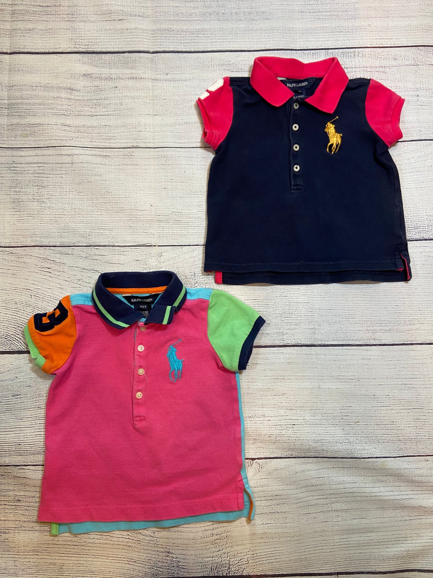 Lot of 2- Ralph Lauren Girls Shirt Sizes 2/2T