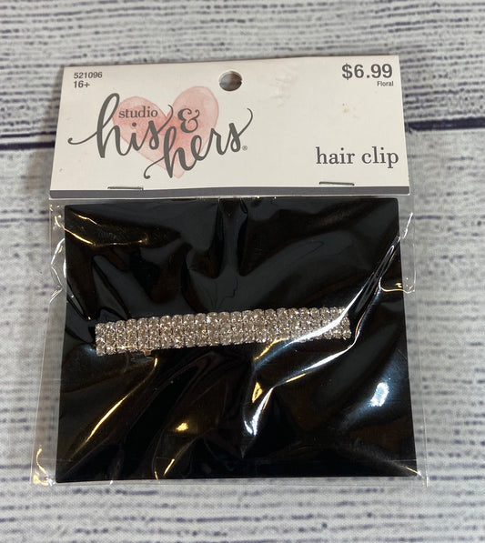 Studio his & hers- Hair Clip Silver Jeweled 1 count