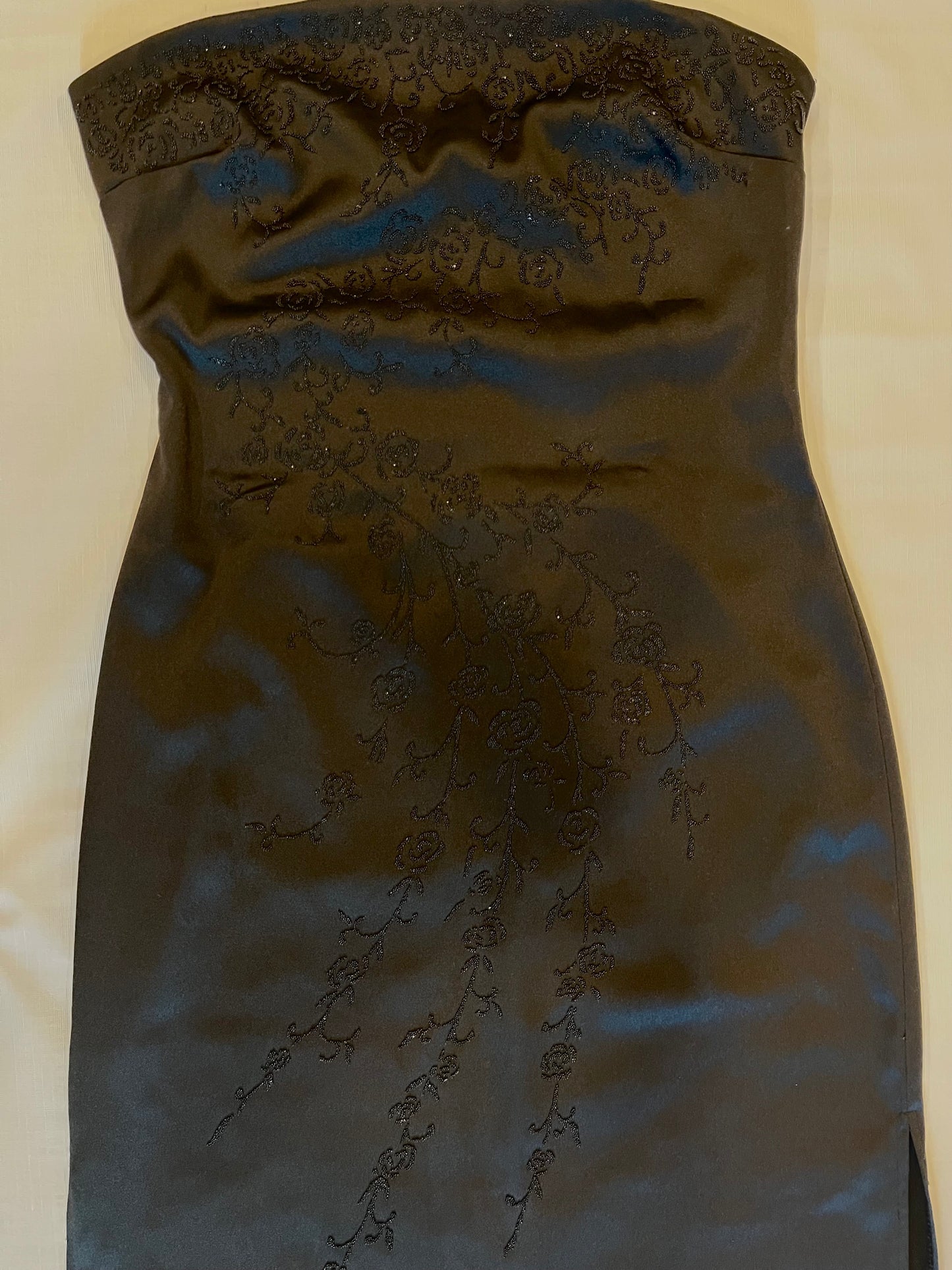 California Concepts Strapless Black Full Length Dress Women Size 10